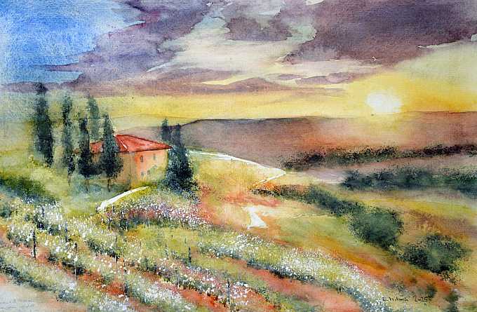 Abendstimmung in der Toskana